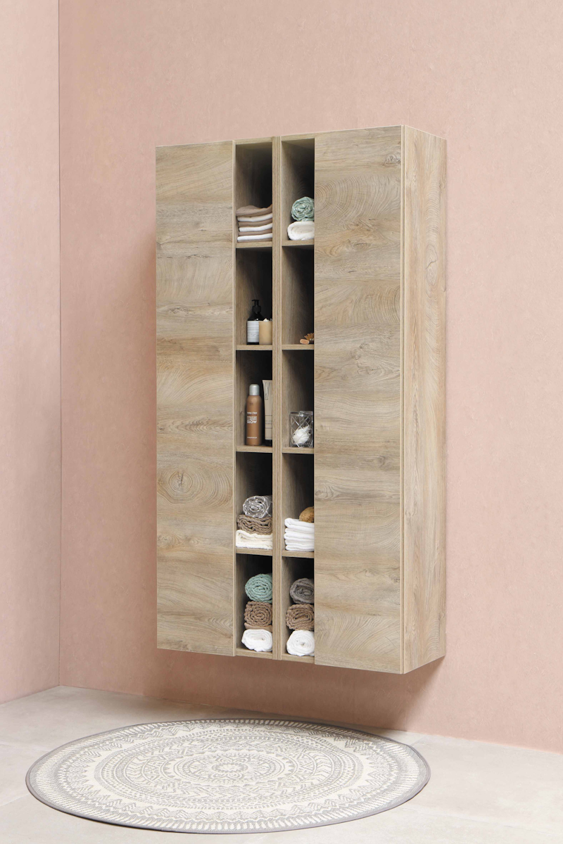 Wooden shelving unit